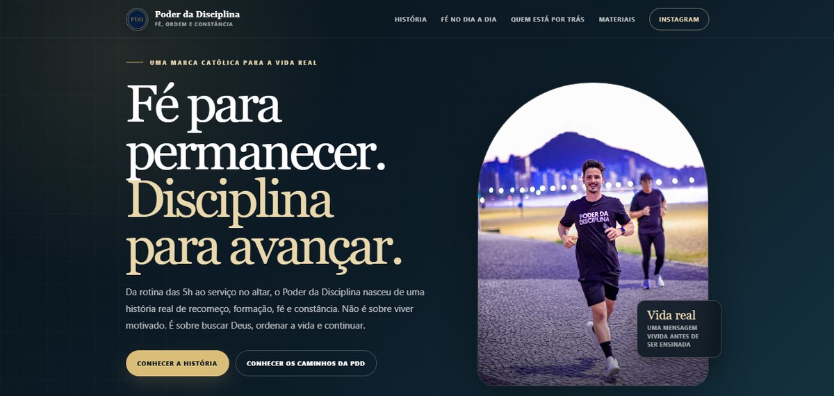 Site institucional publicado, construído do posicionamento à publicação